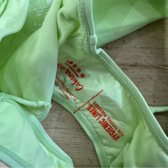 Cabana del Sol neon bright lime green 2 piece swimsuit - Picture 5 of 5